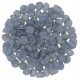 Czech 2-hole Cabochon beads 6mm Crystal Lagoon Full Matted